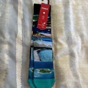 Stance Mens Crew Socks D Wade Collection Combed Cotton Large 9-12 Solitude 545